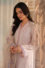 HUSHED VIOLET-3PC LAWN EMBROIDERED SUIT