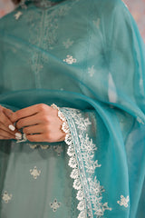 CORSICAN PEARL-3PC EMBROIDERED LAWN SUIT