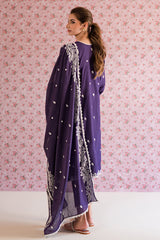 PARACHUTE PURPLE-3PC EMBROIDERED LAWN SUIT