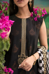 GOLD FOIL-3PC COTTON JACQUARD SUIT