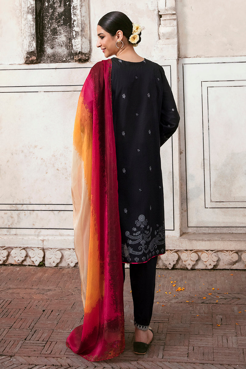 RAVEN GLOW-3PC PRINTED LAWN SUIT