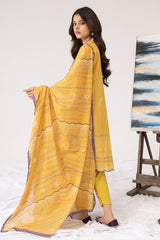 GLAZING AURA-3PC PRINTED LAWN SUIT
