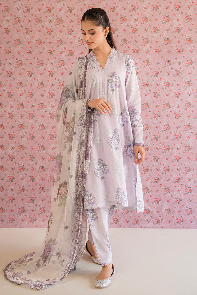 WINSOME ORCHID-3PC PRINTED LAWN SUIT