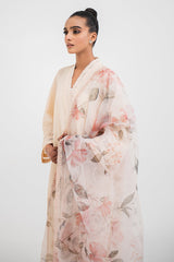 PEACH FLORISTA-2 PIECE CAMBRIC EMBROIDERED SUIT