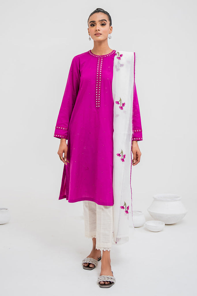 MAGENTA BLOOM-2PC (SHIRT & DUPATTA)