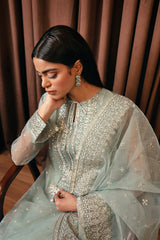 BREEZE-2 PIECE ORGANZA EMBROIDERED SUIT