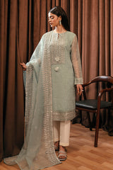 BREEZE-2 PIECE ORGANZA EMBROIDERED SUIT