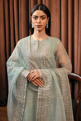 BREEZE-2 PIECE ORGANZA EMBROIDERED SUIT