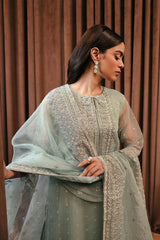 BREEZE-2 PIECE ORGANZA EMBROIDERED SUIT