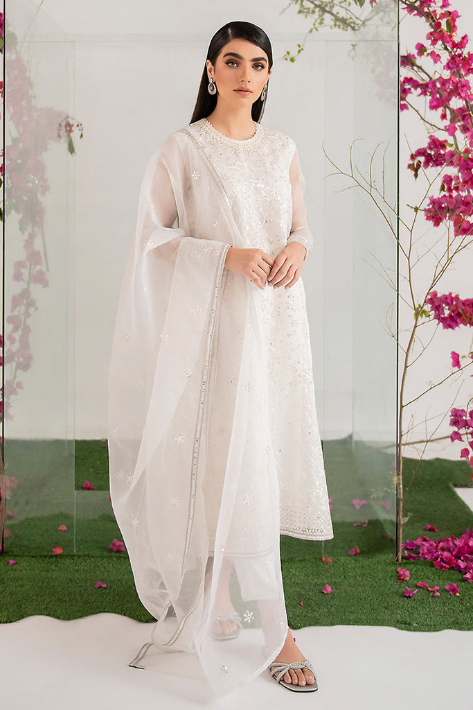 PEARL WHITE-ORGANZA 2 PIECE
