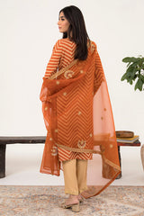 SAFFRON SCARLET-2PC (SHIRT & DUPATTA)