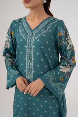 SYLVAN TEAL LAWN SHIRT
