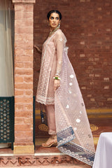 VERSILLIA FLEUR-3 PIECE ORGANZA EMBROIDERED SUIT