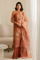 CEDAR ALPINE-4PC ORGANZA EMBROIDERED SUIT