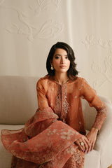 CEDAR ALPINE-4PC ORGANZA EMBROIDERED SUIT