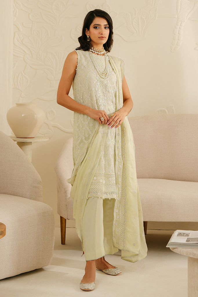 FOGGY DEWKIST-4PC CHIFFON EMBROIDERED SUIT