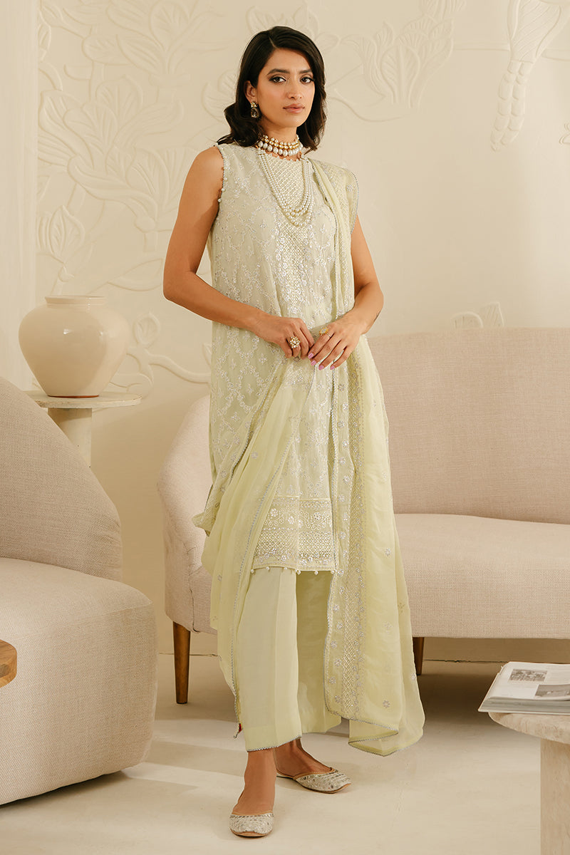 FOGGY DEWKIST-4PC CHIFFON EMBROIDERED SUIT