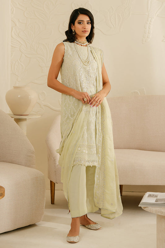 FOGGY DEWKIST-4PC CHIFFON EMBROIDERED SUIT