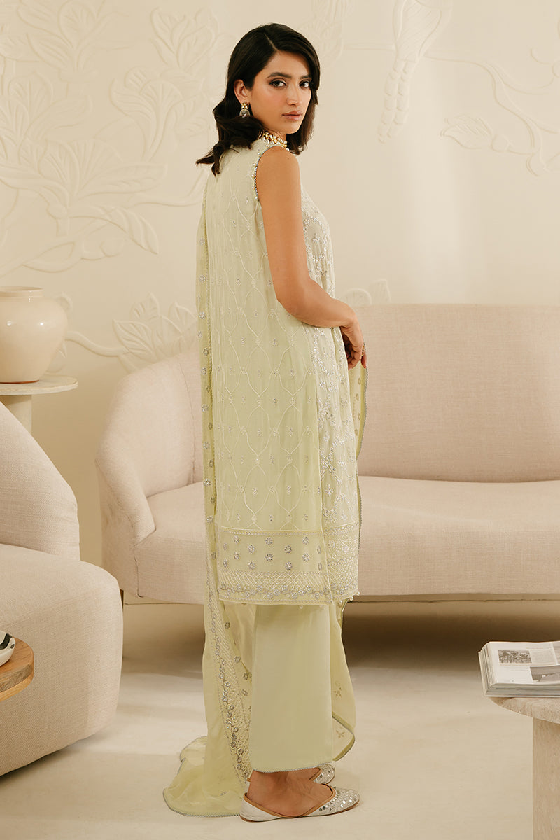 FOGGY DEWKIST-4PC CHIFFON EMBROIDERED SUIT