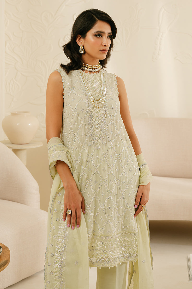 FOGGY DEWKIST-4PC CHIFFON EMBROIDERED SUIT