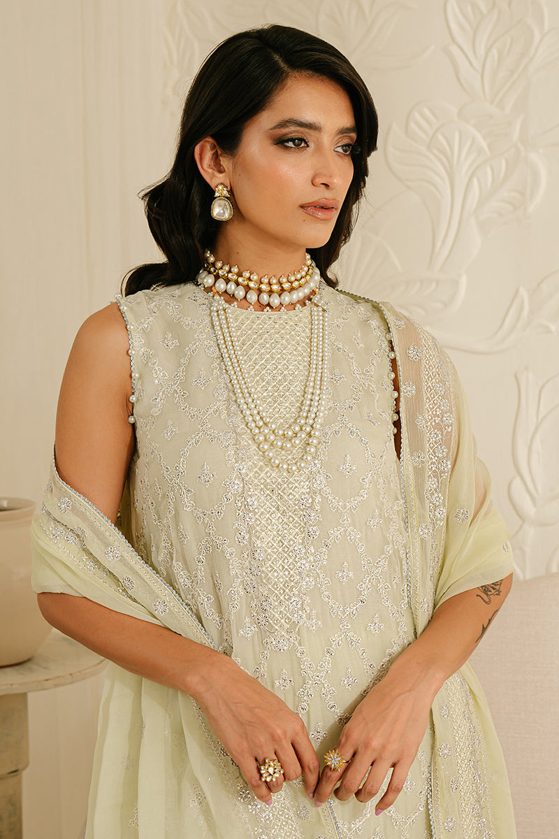 FOGGY DEWKIST-4PC CHIFFON EMBROIDERED SUIT