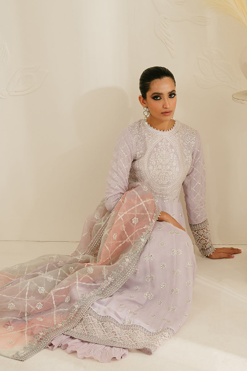 PASTEL MAUVE-3PC SILK EMBROIDERED SUIT