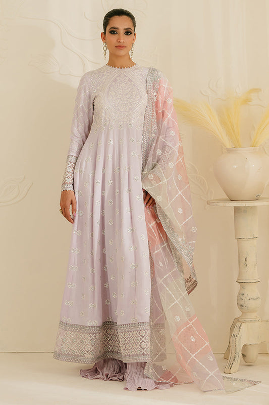 PASTEL MAUVE-3PC SILK EMBROIDERED SUIT