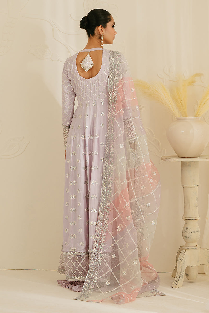 PASTEL MAUVE-3PC SILK EMBROIDERED SUIT