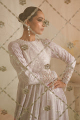 PASTEL MAUVE-3PC SILK EMBROIDERED SUIT