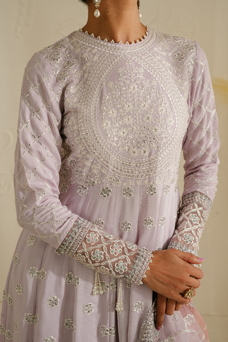 PASTEL MAUVE-3PC SILK EMBROIDERED SUIT