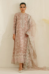 SOVRAN PINK-3PC SILK EMBROIDERED SUIT