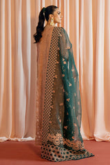 SANDAL-3PC NET EMBROIDERED PRET