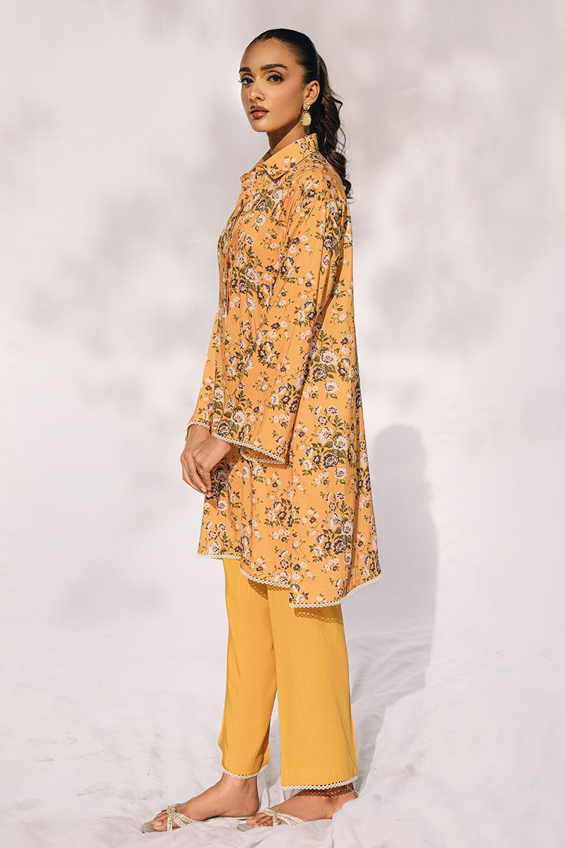 FLORAL GOLD-2PC LINEN SUIT