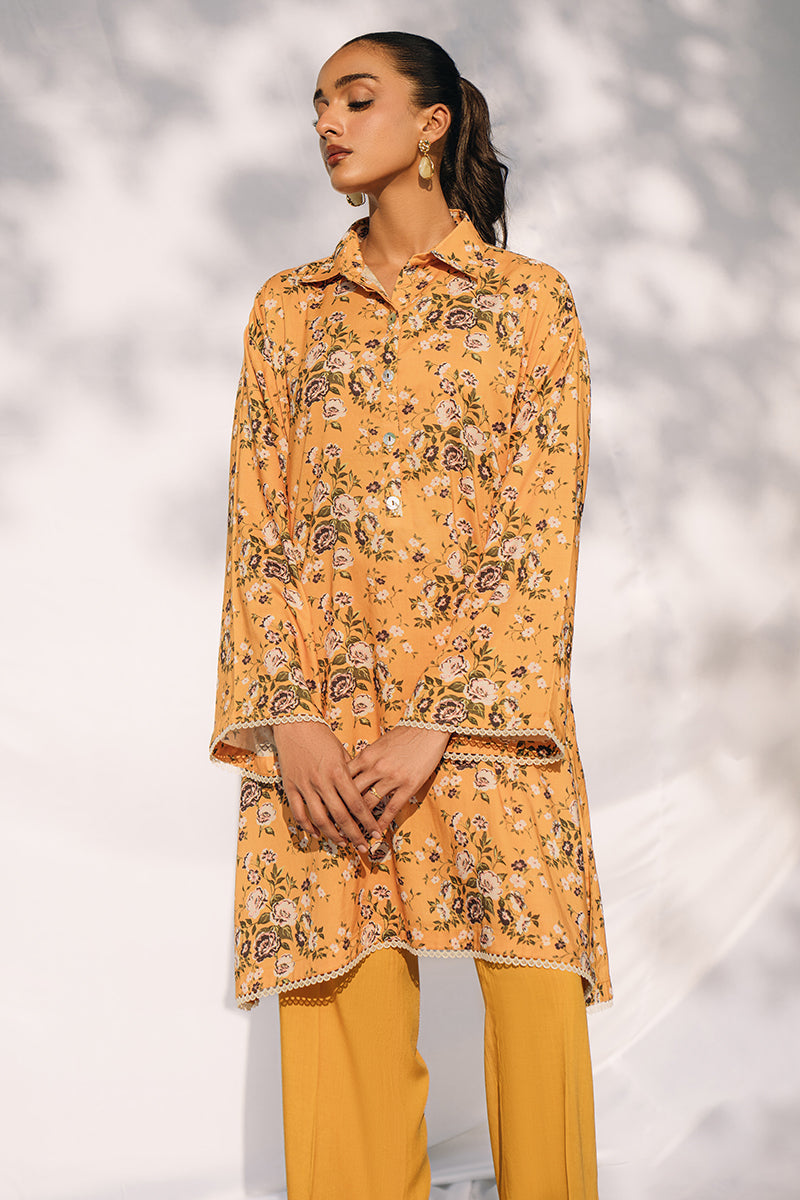 FLORAL GOLD-2PC LINEN SUIT