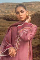 ELINOR BLAZE-3PC SATIN EMBROIDERED SUIT