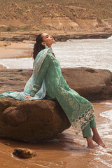 DREAM ORNATE-3PC SATIN PRINTED SUIT