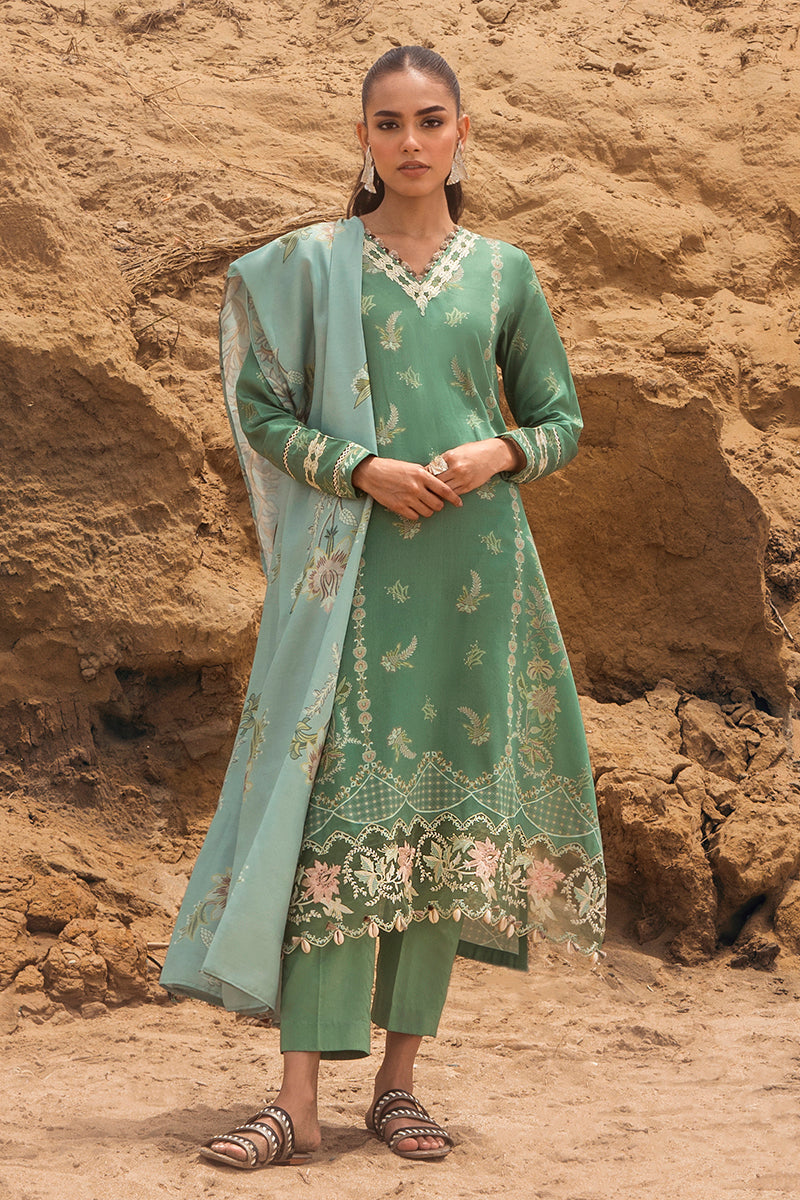 DREAM ORNATE-3PC SATIN PRINTED SUIT