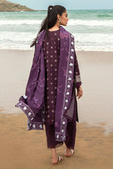 ENIGMATIC CHARM-3PC SATIN PRINTED SUIT