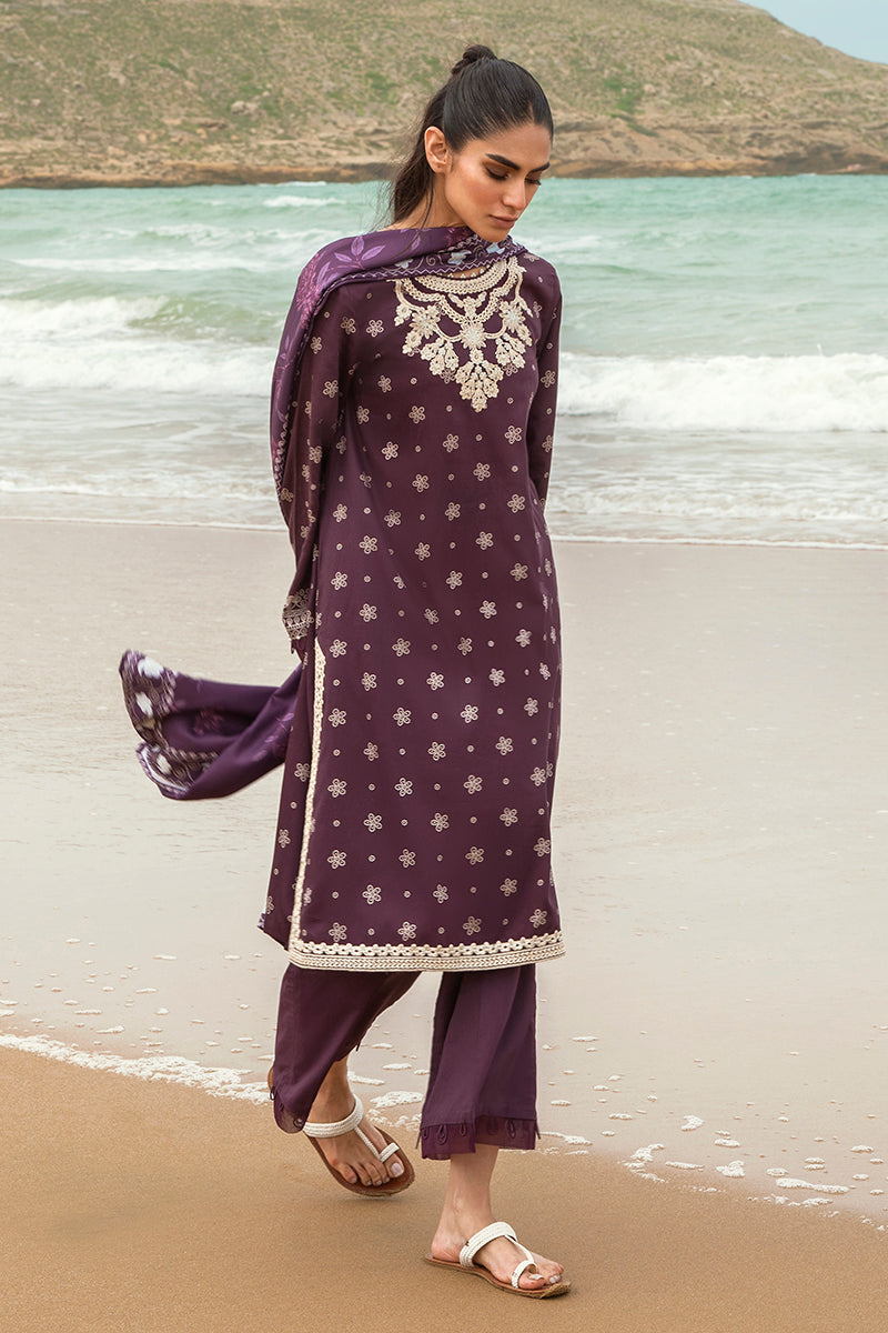 ENIGMATIC CHARM-3PC SATIN PRINTED SUIT