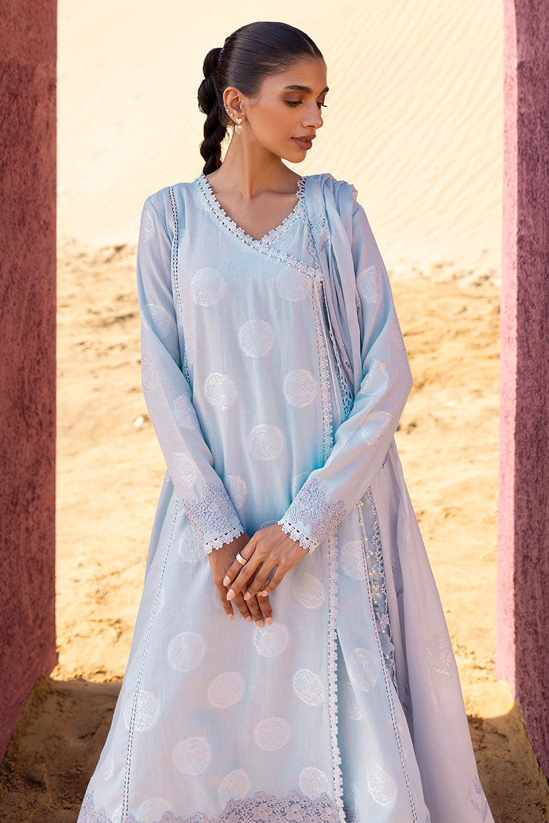 CRYSTAL GLARE-3 PIECE COTTON JACQUARD SUIT