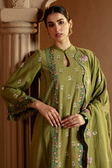 GREEN OASIS-3 PC KHADDAR EMBROIDERED SUIT