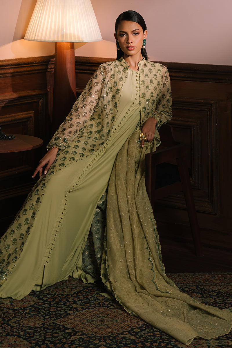 GLEAMING GOLD-4PC NET EMBROIDERED SUIT