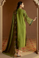 GREEN OASIS-3 PC KHADDAR EMBROIDERED SUIT