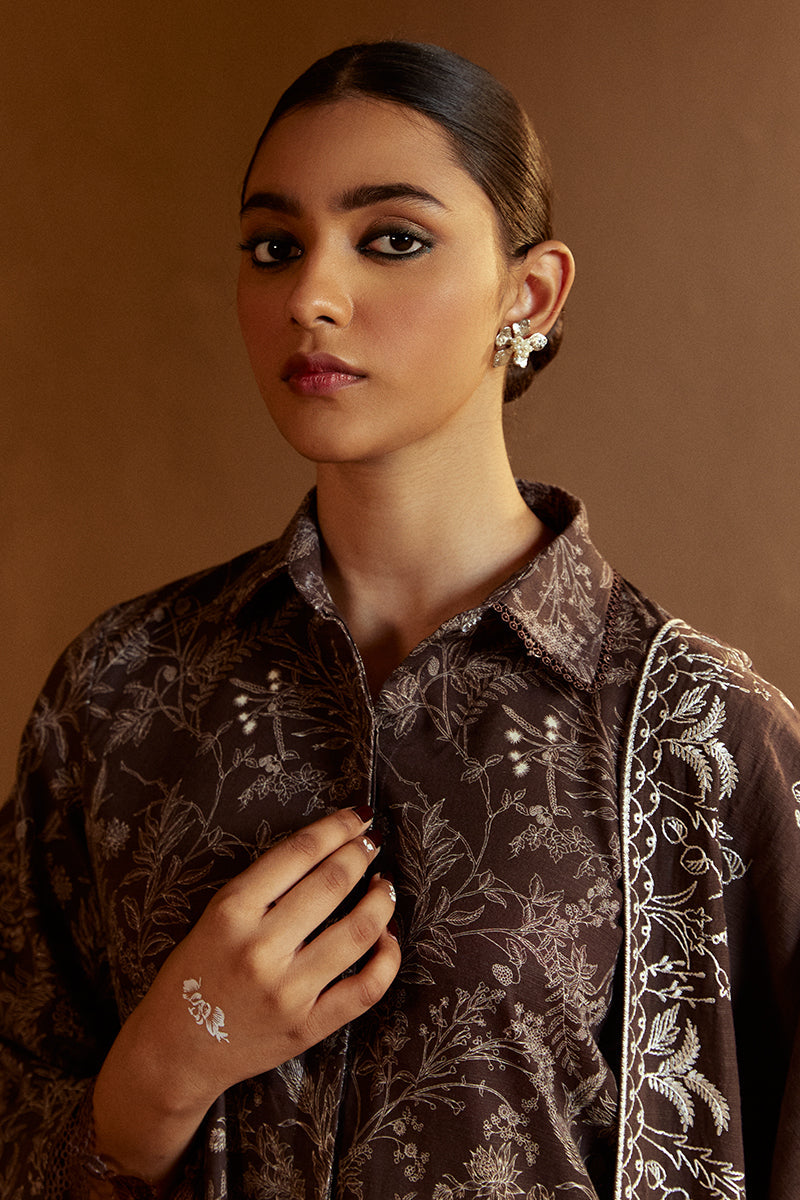 NUTMEG NOIR-3 PC KHADDAR PRINTED SUIT