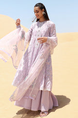 LAVENDER FOG-STITCH 3PC: LAWN EMBROIDERED SUIT