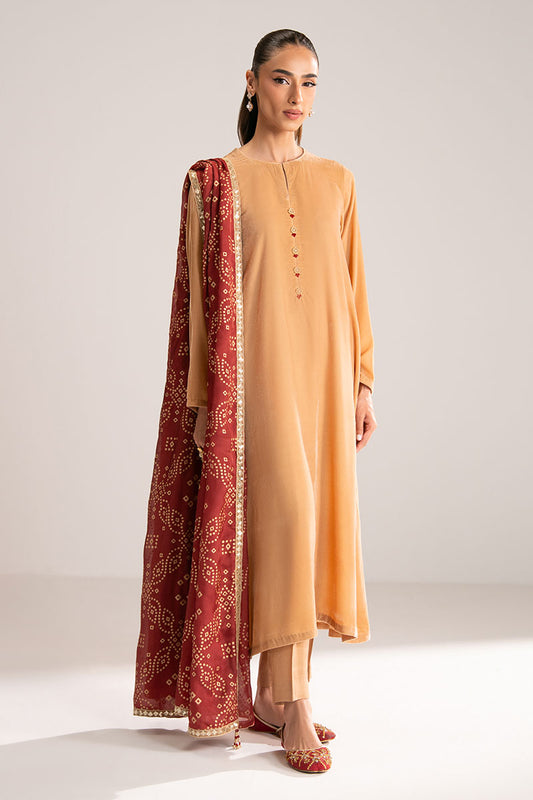 SAFFRON DUST-2PC (SHIRT & DUPATTA)