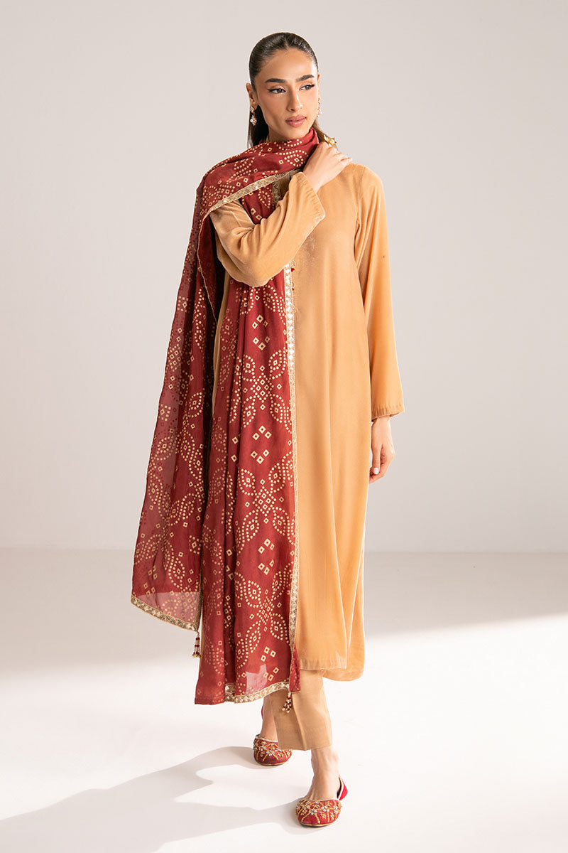 SAFFRON DUST-2PC (SHIRT & DUPATTA)