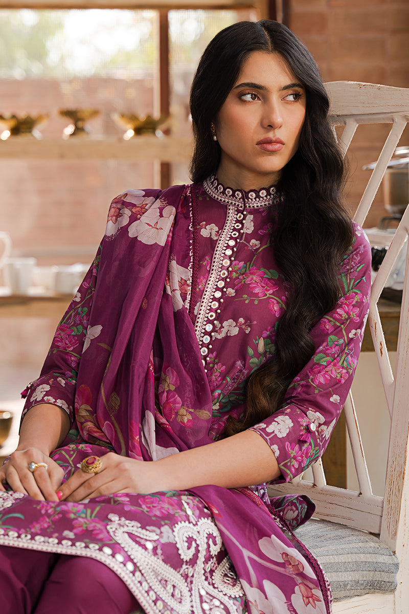 IRIS MAUVE-3 PIECE EMBROIDERED LAWN SUIT