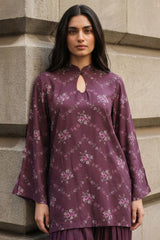 BERRY GARDEN-2PC LINEN PRINTED SUIT