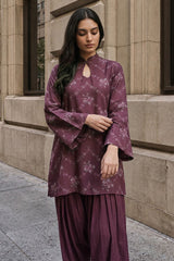 BERRY GARDEN-2PC LINEN PRINTED SUIT